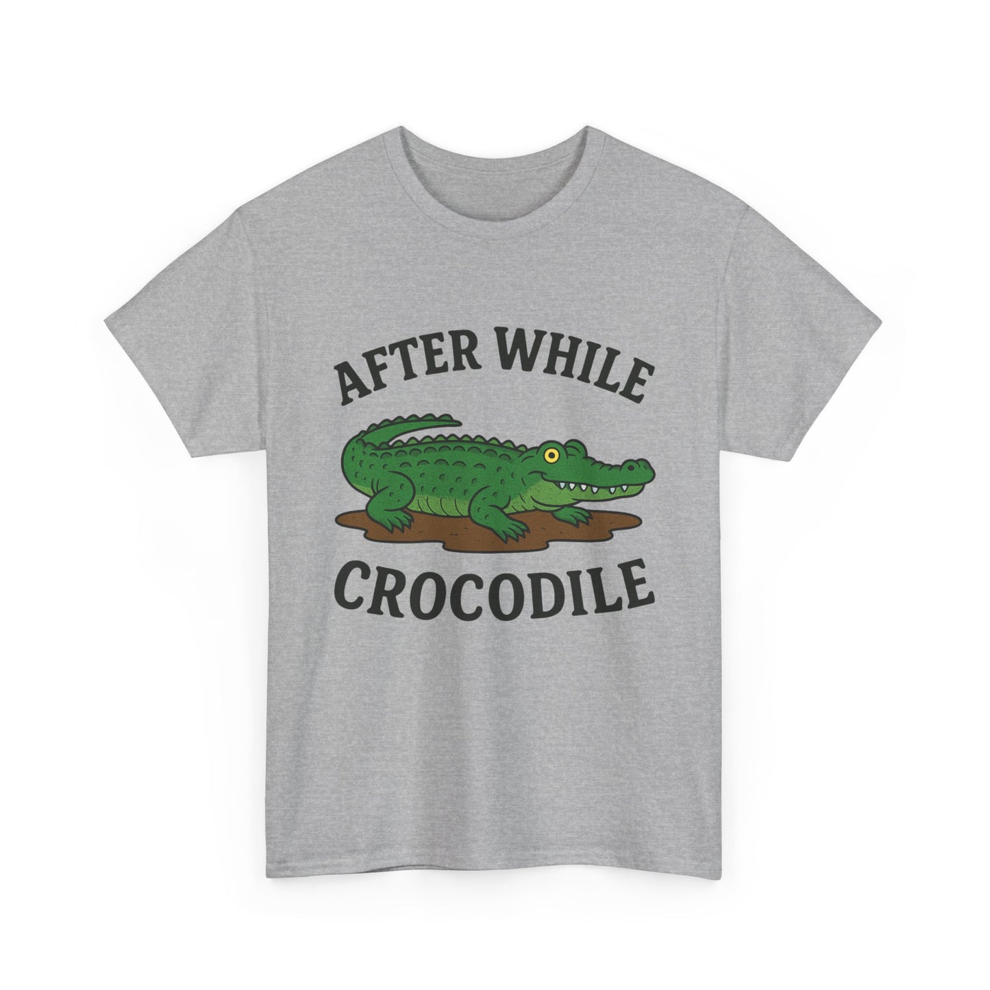Crocodile Unisex Tee - After while, crocodile - Cute Minimalist Design
