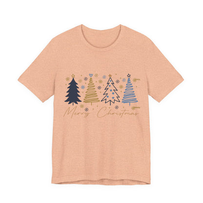 Christmas Tee with Abstract Trees