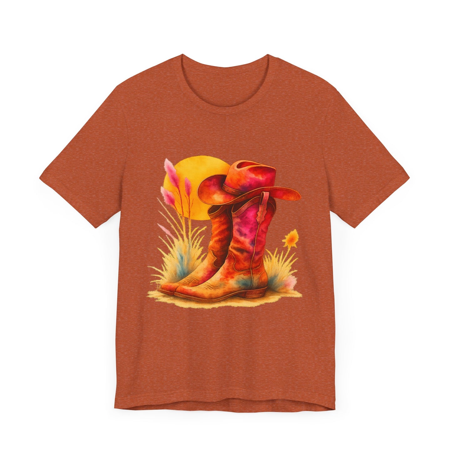 Western Enthusiast Tee - Boots and Hat Design
