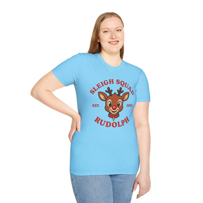 Sleigh Squad Unisex T-Shirt - Christmas Rudolph Tee
