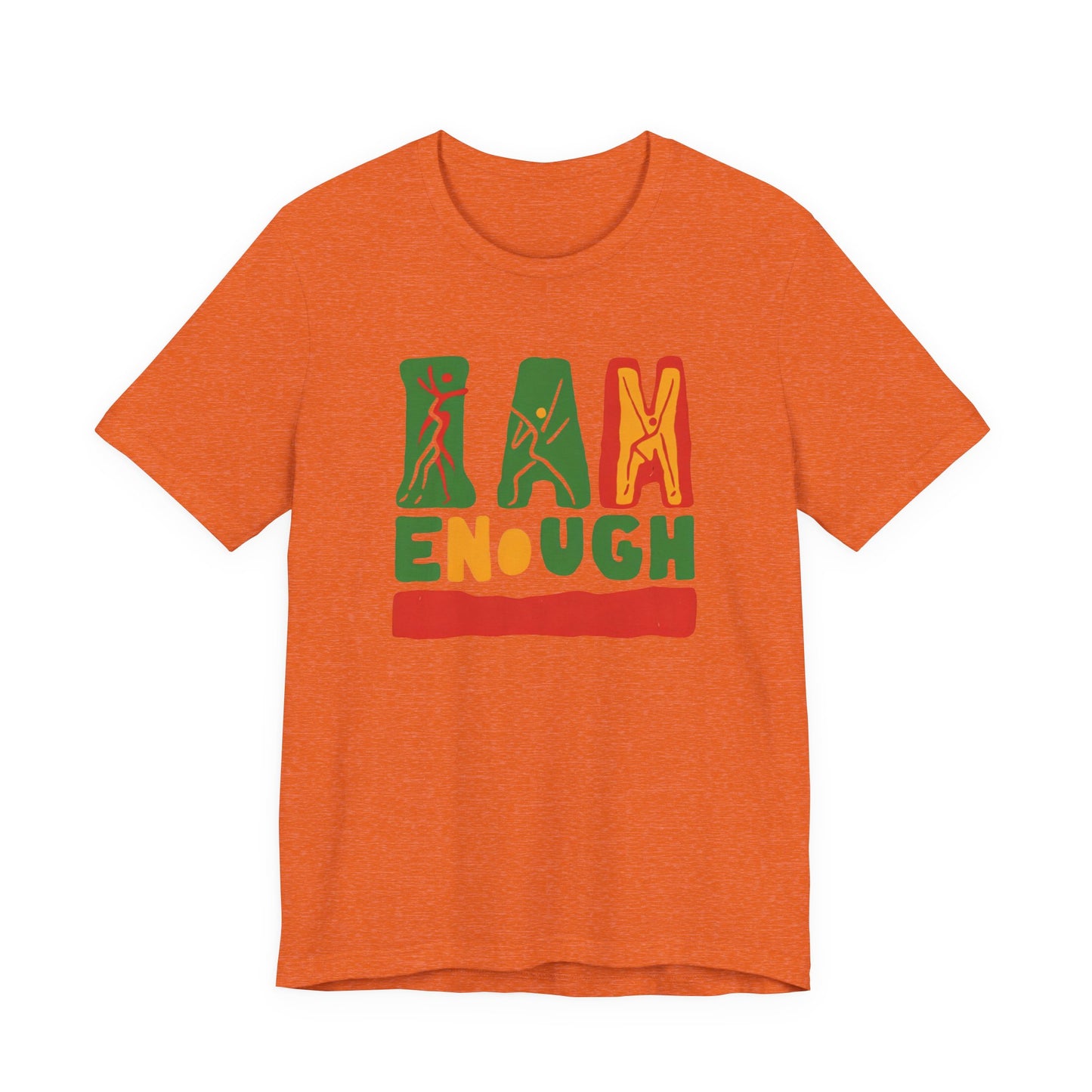 'I AM ENOUGH' Tee in Abstract in African Colors