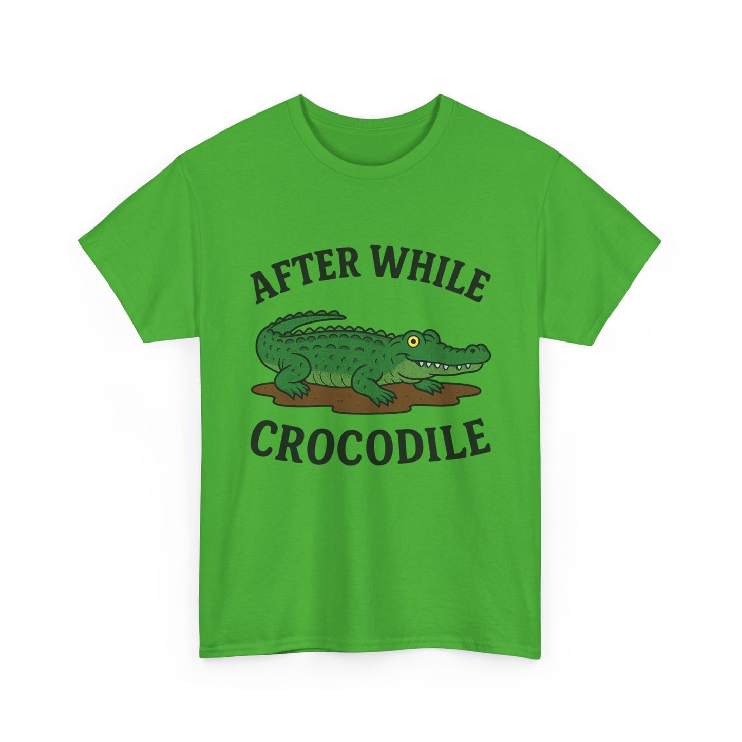 Crocodile Unisex Tee - After while, crocodile - Cute Minimalist Design