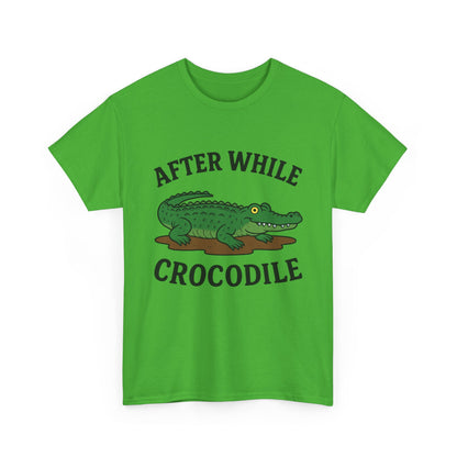 Crocodile Unisex Tee - After while, crocodile - Cute Minimalist Design