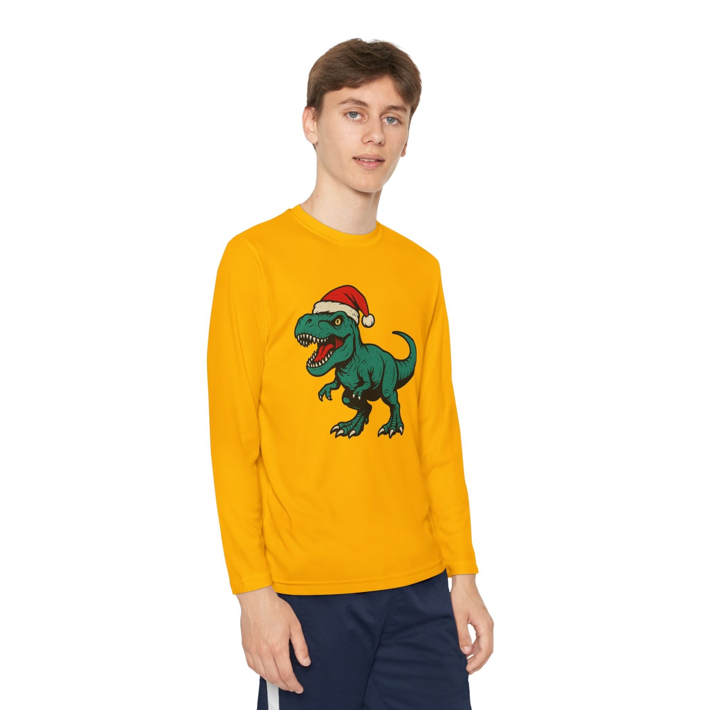 Long Sleeve Dinosaur Holiday Tee