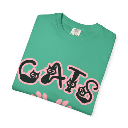 Cat Lover Unisex T-shirt with CATS Font Design