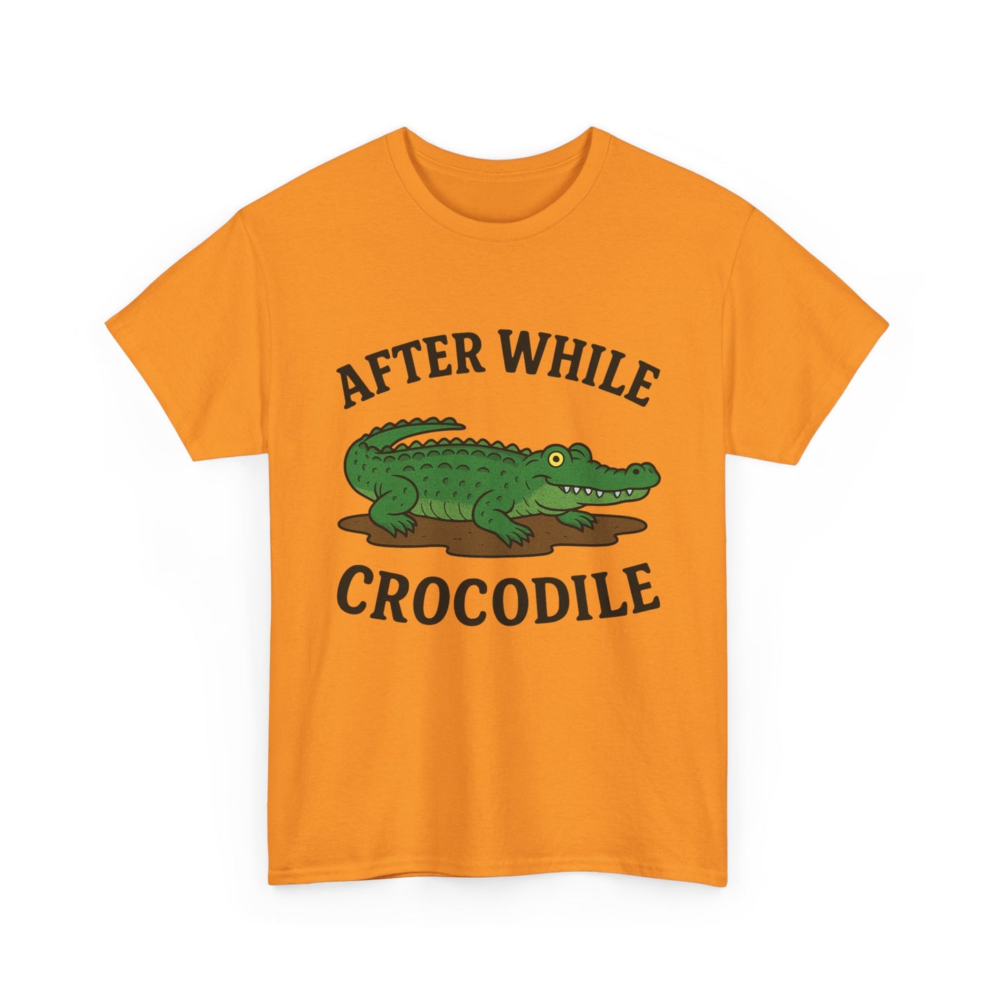 Crocodile Unisex Tee - After while, crocodile - Cute Minimalist Design
