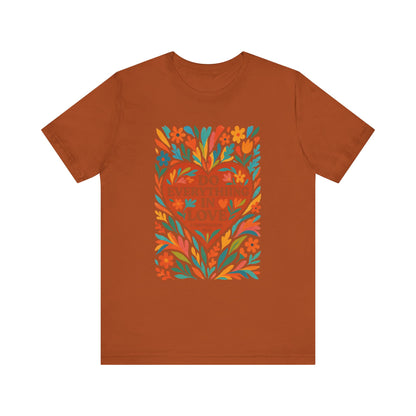 Floral Love Unisex Tee with Scripture 1 Corinthians 16:14