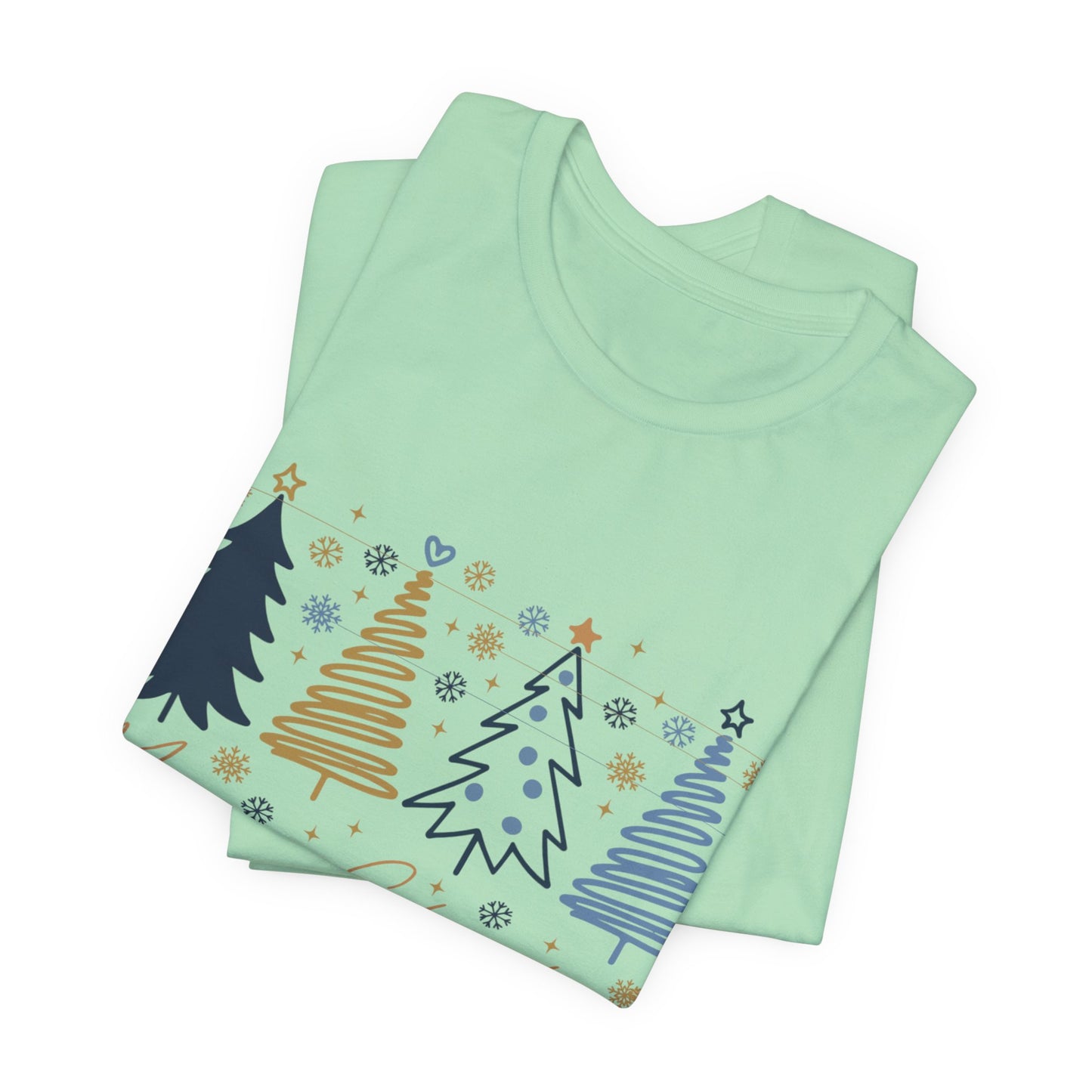Christmas Tee with Abstract Trees