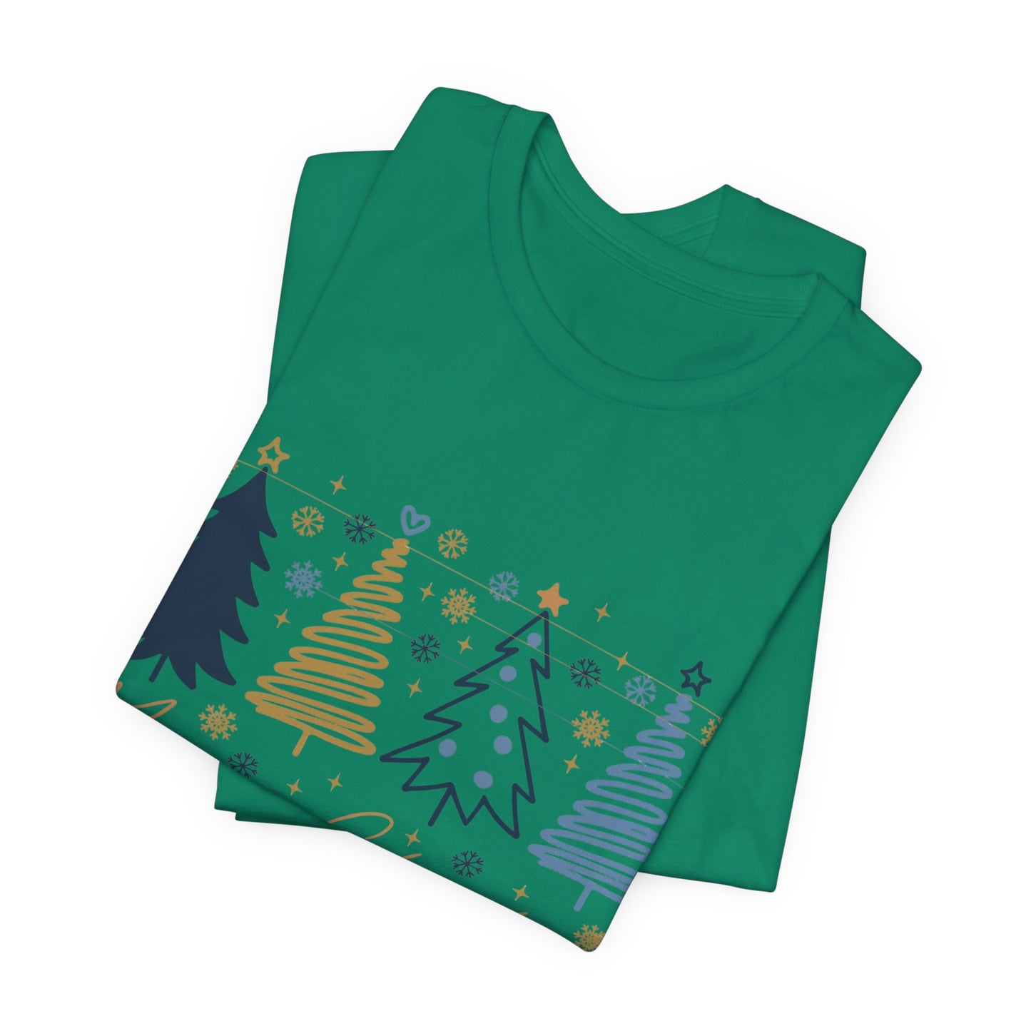 Christmas Tee with Abstract Trees
