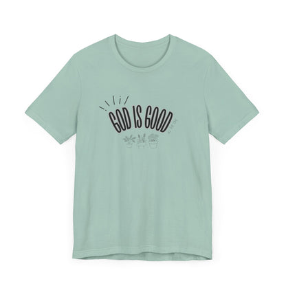 God is Good Unisex T-shirt with Flower Images