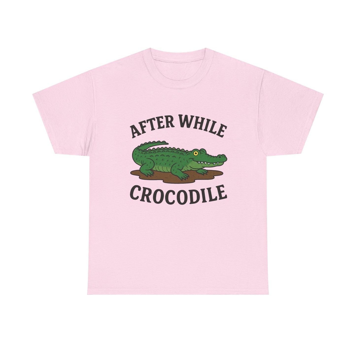 Crocodile Unisex Tee - After while, crocodile - Cute Minimalist Design