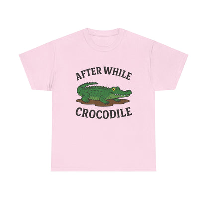 Crocodile Unisex Tee - After while, crocodile - Cute Minimalist Design