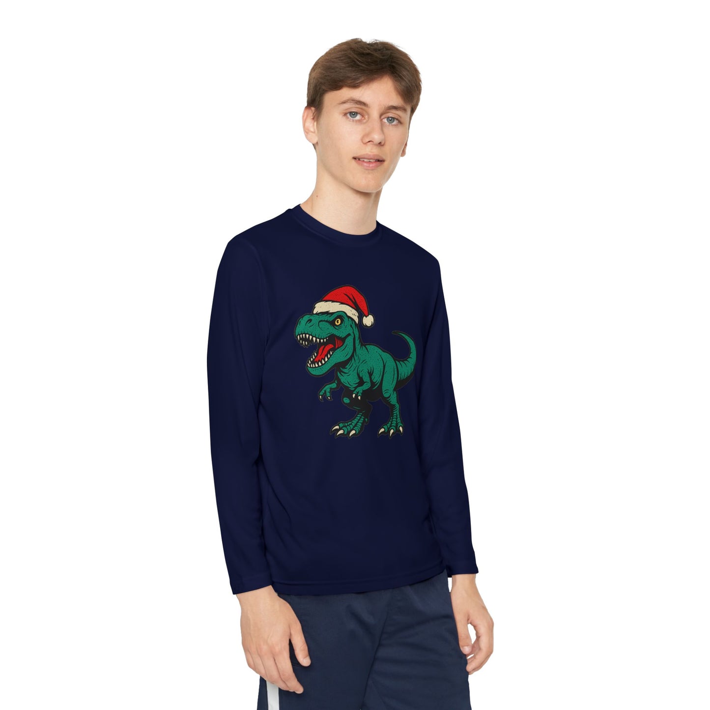 Long Sleeve Dinosaur Holiday Tee