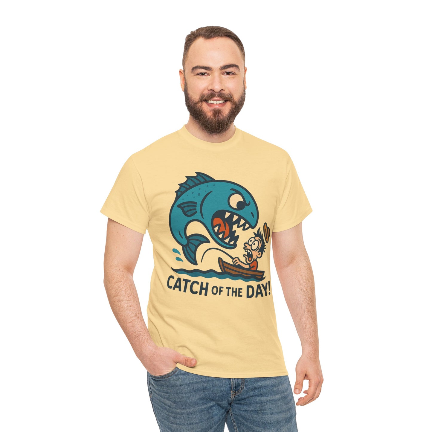 Fishing Cartoon Tee Shirt - Catch of the Day Unisex