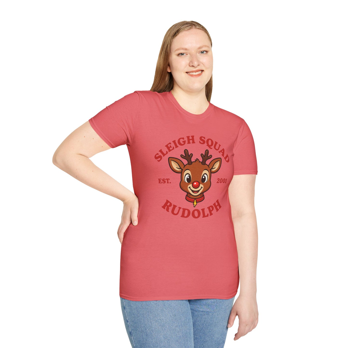 Sleigh Squad Unisex T-Shirt - Christmas Rudolph Tee