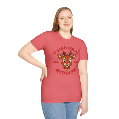 Sleigh Squad Unisex T-Shirt - Christmas Rudolph Tee