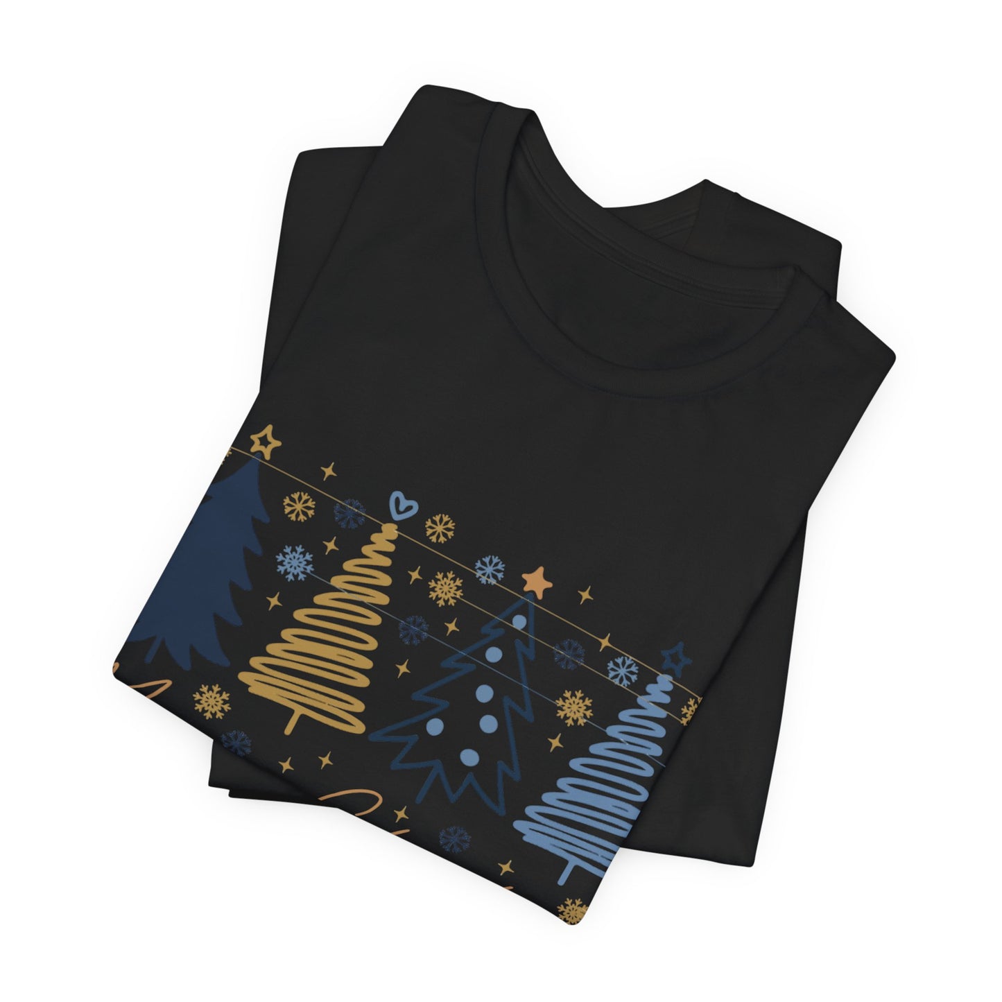 Christmas Tee with Abstract Trees