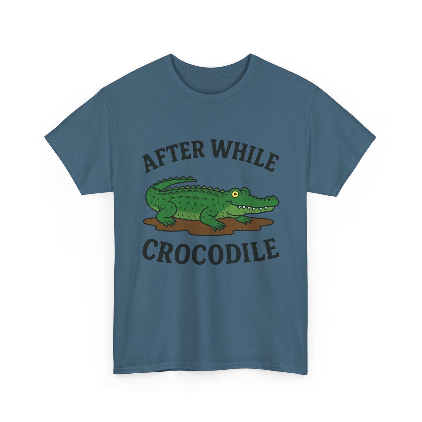 Crocodile Unisex Tee - After while, crocodile - Cute Minimalist Design