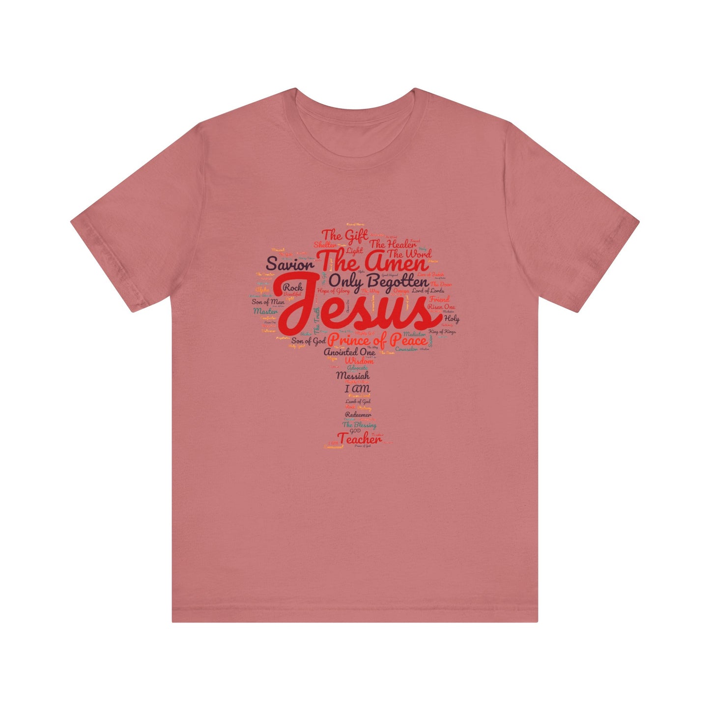 Religious Tee - Names of JESUS Tree Design