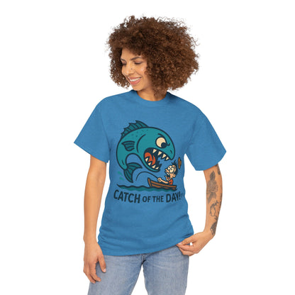 Fishing Cartoon Tee Shirt - Catch of the Day Unisex