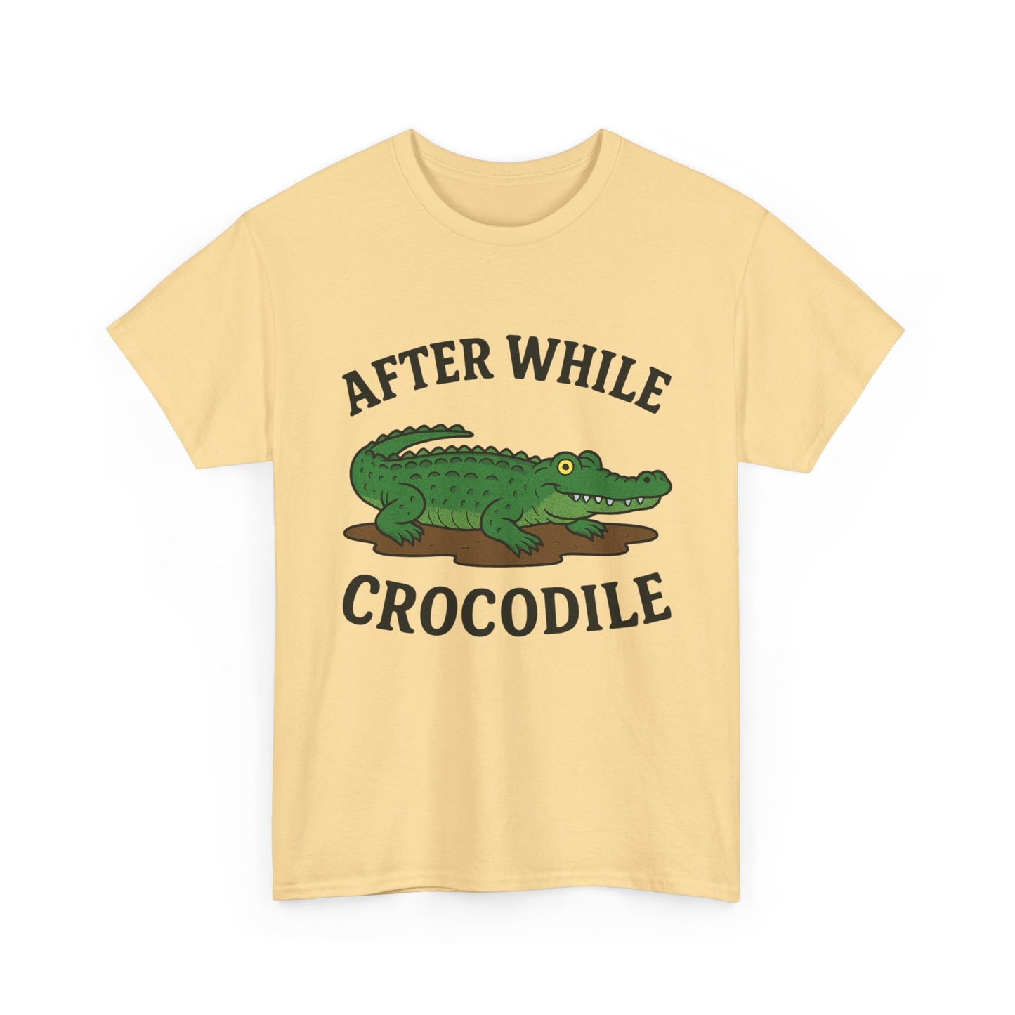 Crocodile Unisex Tee - After while, crocodile - Cute Minimalist Design
