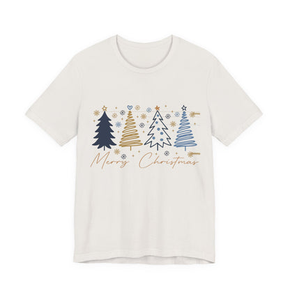 Christmas Tee with Abstract Trees