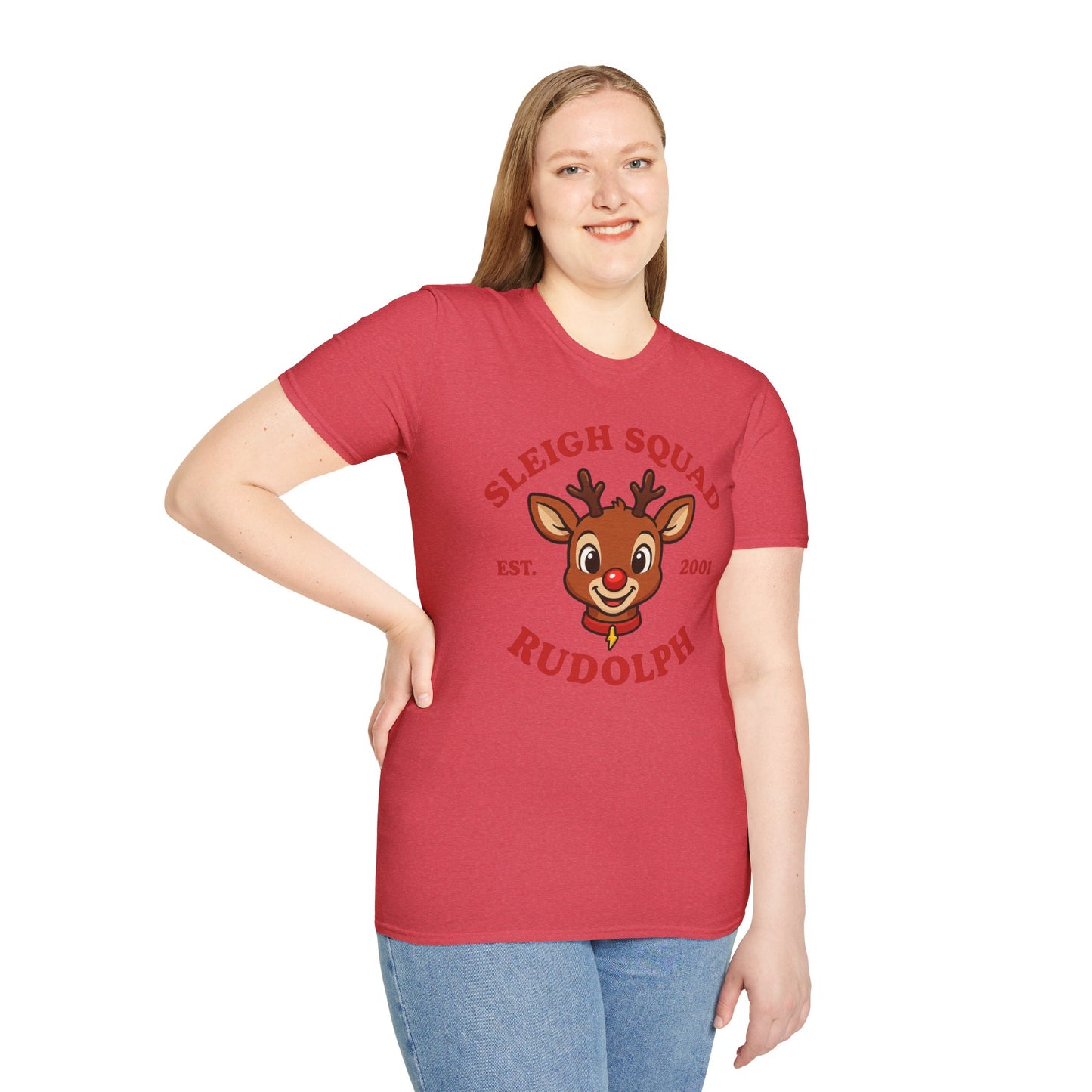 Sleigh Squad Unisex T-Shirt - Christmas Rudolph Tee