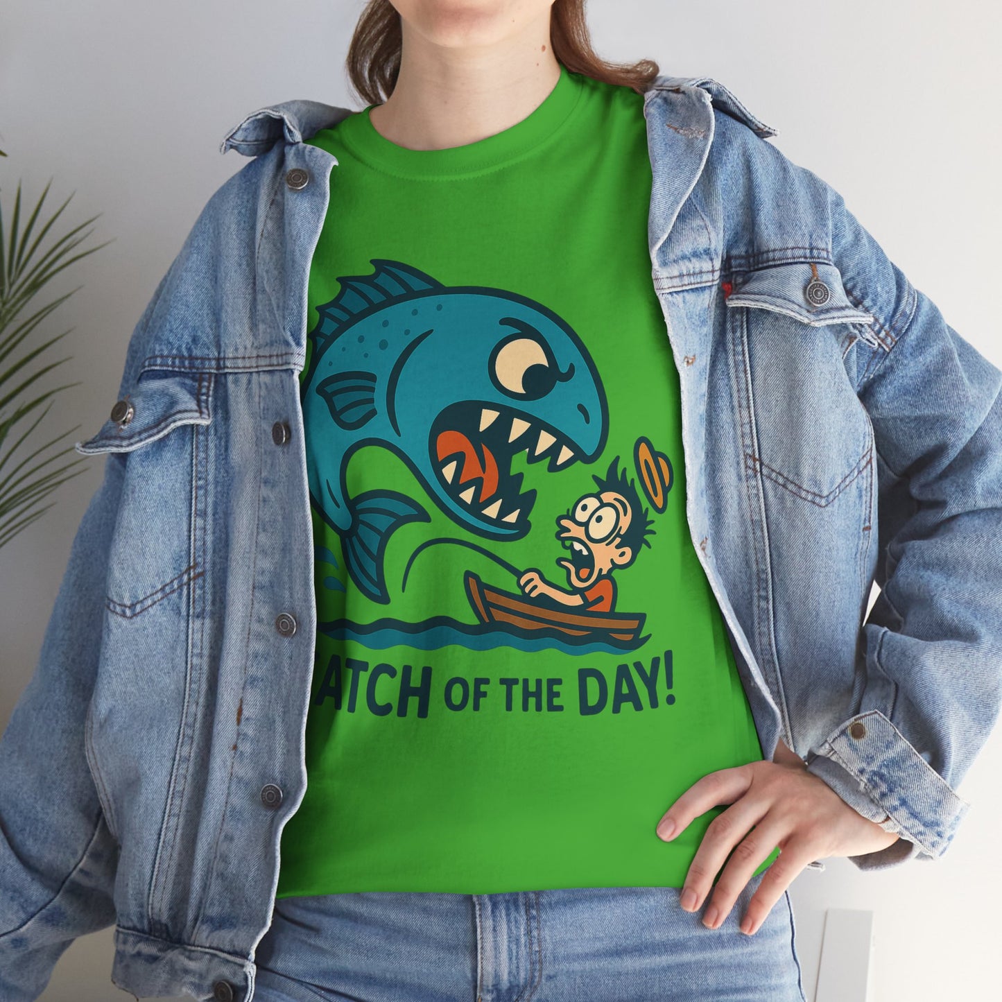 Fishing Cartoon Tee Shirt - Catch of the Day Unisex