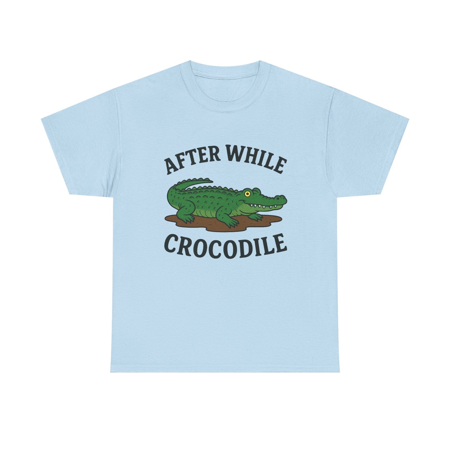 Crocodile Unisex Tee - After while, crocodile - Cute Minimalist Design