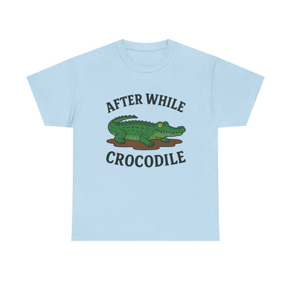 Crocodile Unisex Tee - After while, crocodile - Cute Minimalist Design