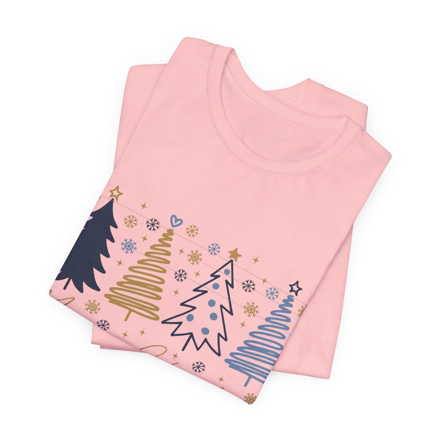 Christmas Tee with Abstract Trees