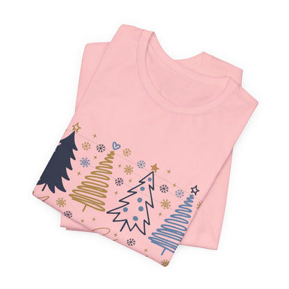 Christmas Tee with Abstract Trees