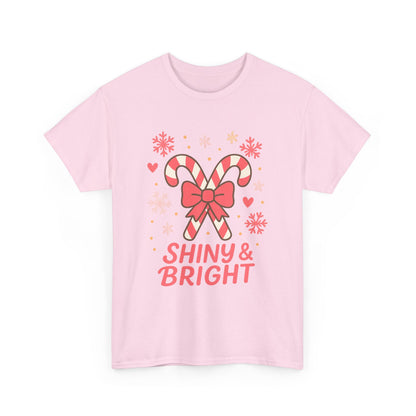 Candy Cane Christmas Tee, Holiday Shirt, Festive Unisex Cotton Tee, Merry and Bright T-Shirt, Gift for Christmas, Winter Apparel