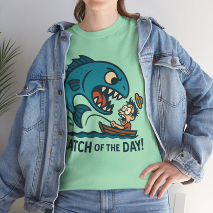 Fishing Cartoon Tee Shirt - Catch of the Day Unisex