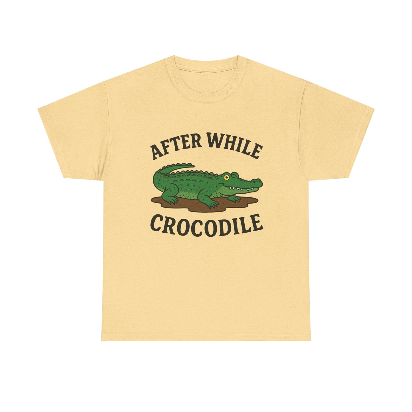 Crocodile Unisex Tee - After while, crocodile - Cute Minimalist Design