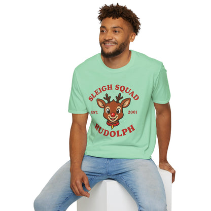 Sleigh Squad Unisex T-Shirt - Christmas Rudolph Tee