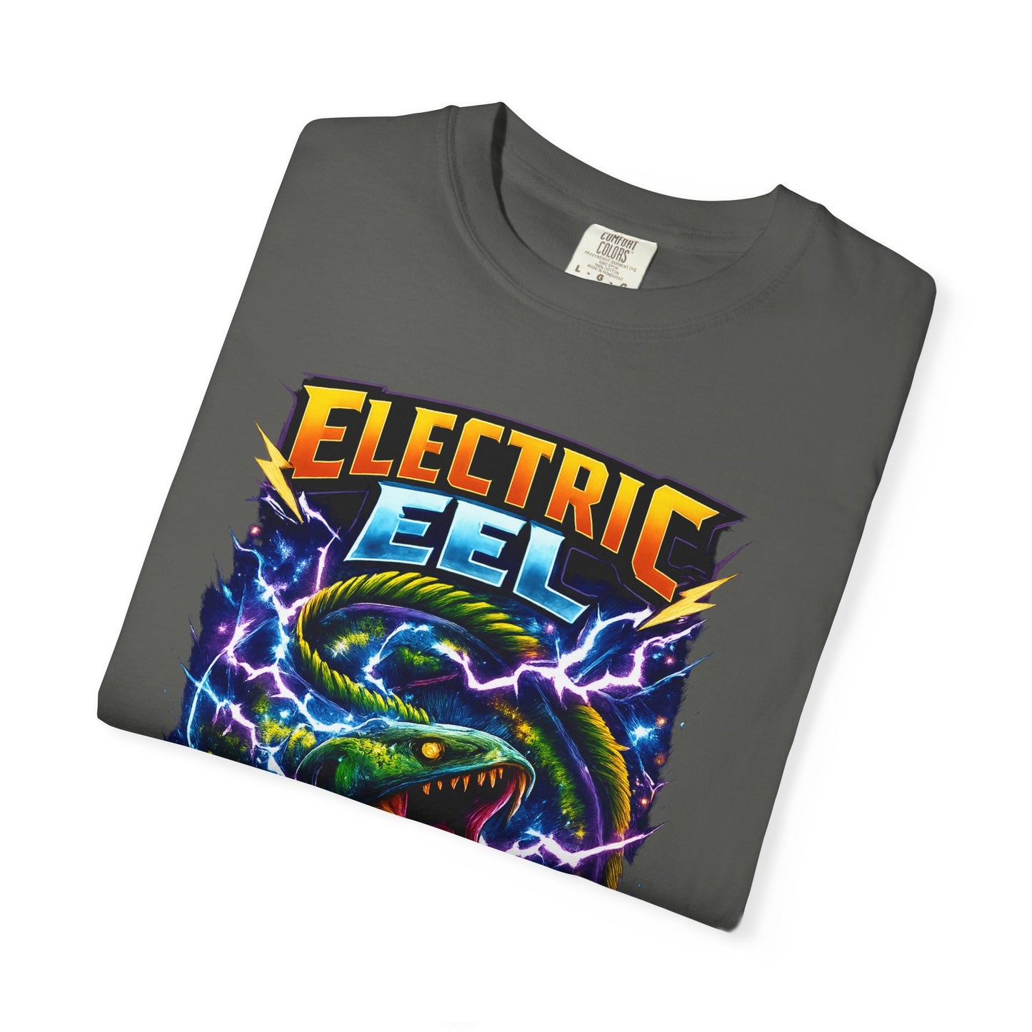 Electric Eel Graphic T-Shirt — Neon Lightning Ocean Tee