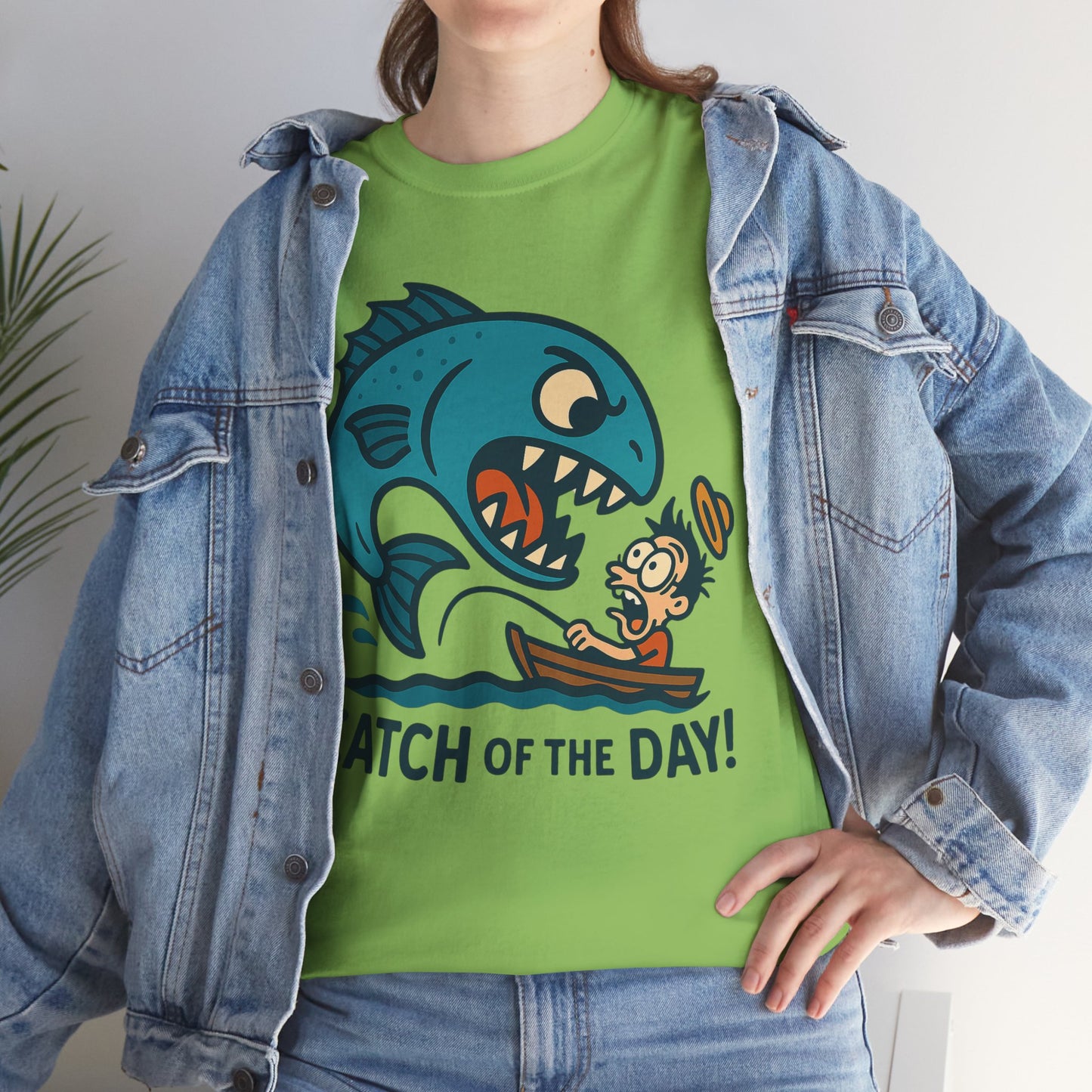 Fishing Cartoon Tee Shirt - Catch of the Day Unisex