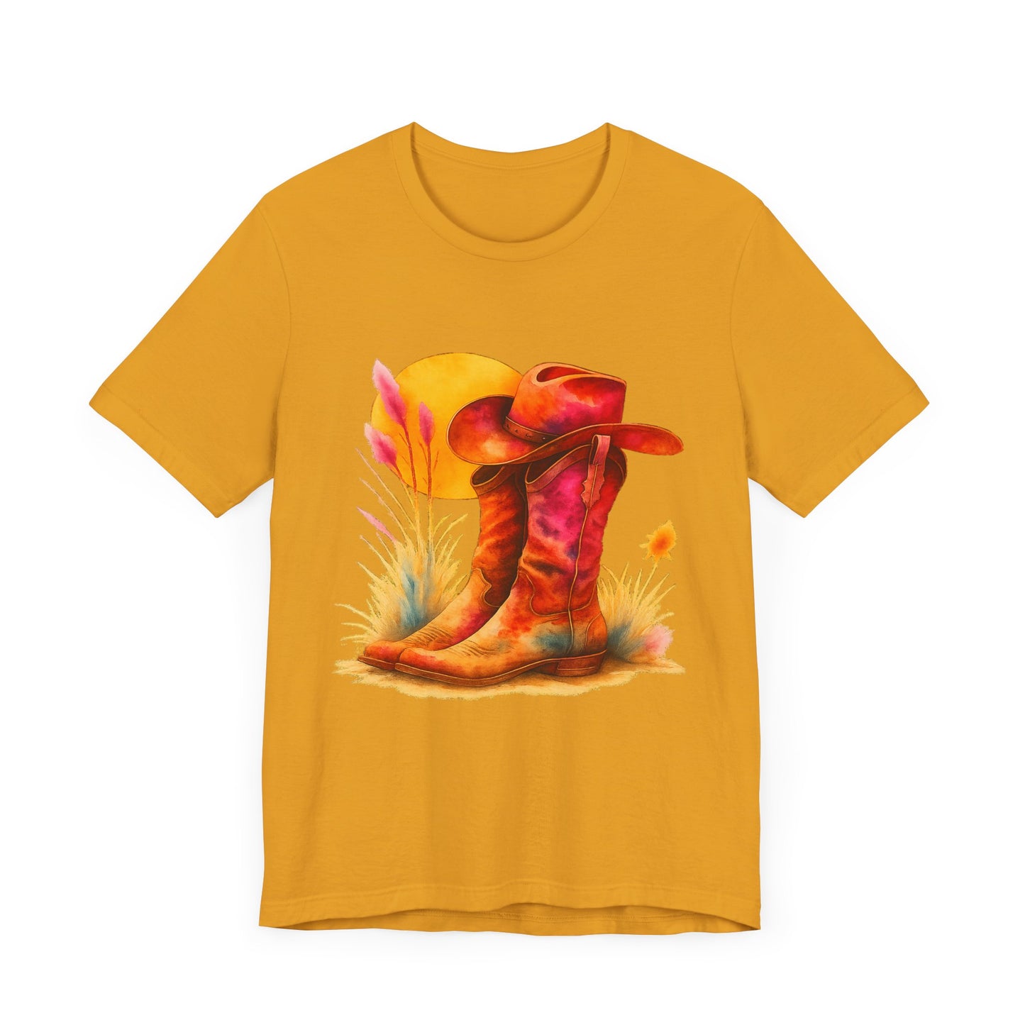 Western Enthusiast Tee - Boots and Hat Design