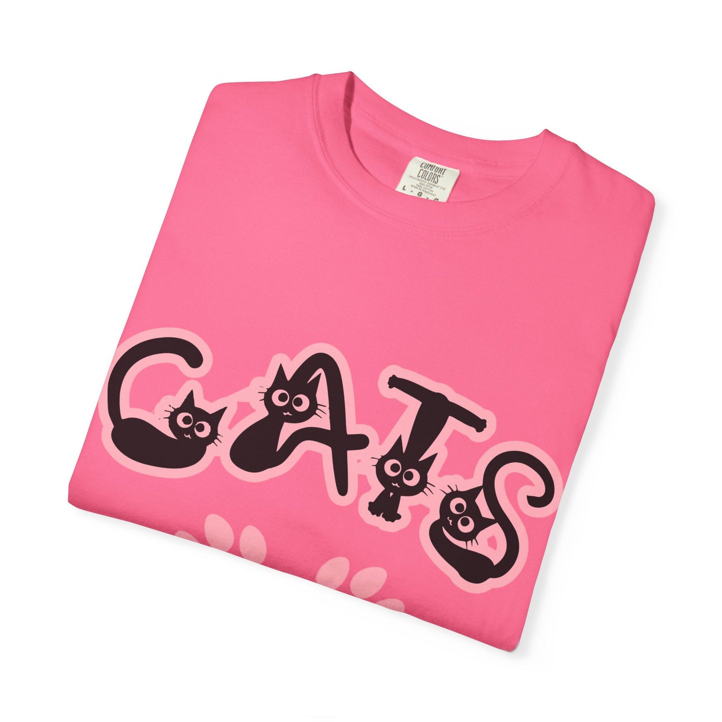 Cat Lover Unisex T-shirt with CATS Font Design
