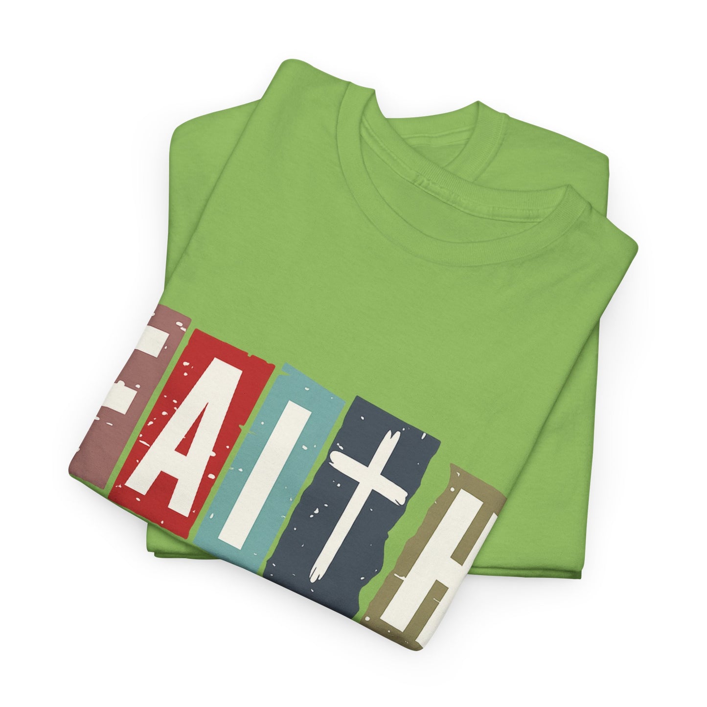 Funky Christian Tee - Colorful FAITH Design - Hebrews 11:1