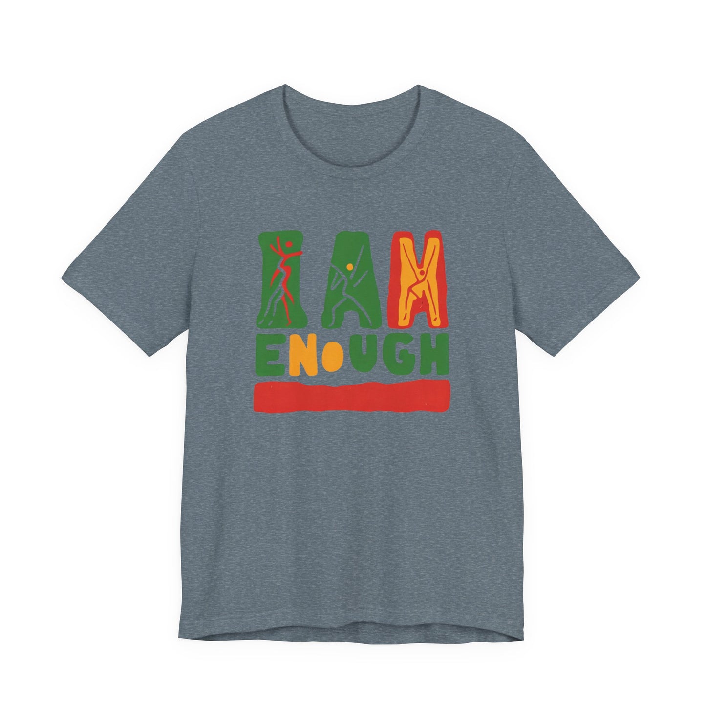 'I AM ENOUGH' Tee in Abstract in African Colors