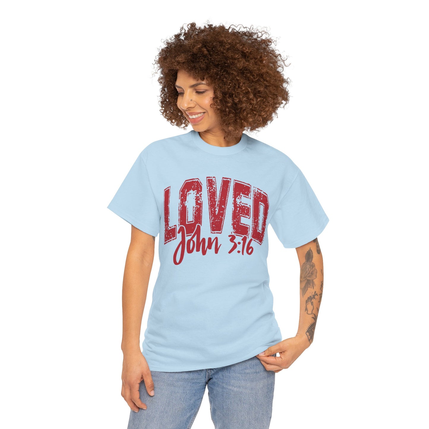 Loved T-Shirt with John 3:16 Scripture Reference