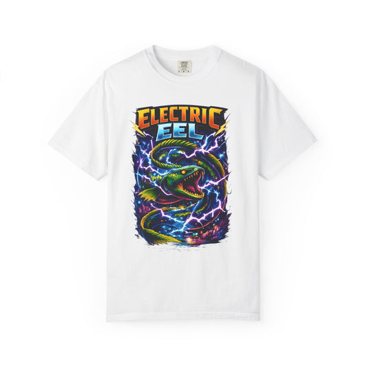 Electric Eel Graphic T-Shirt — Neon Lightning Ocean Tee