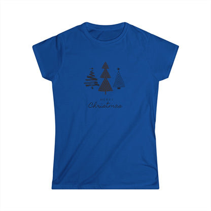 Women's Tee - Monochromatic 3-Christmas Trees Design