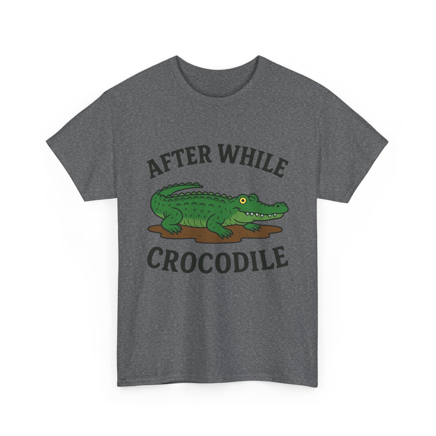 Crocodile Unisex Tee - After while, crocodile - Cute Minimalist Design