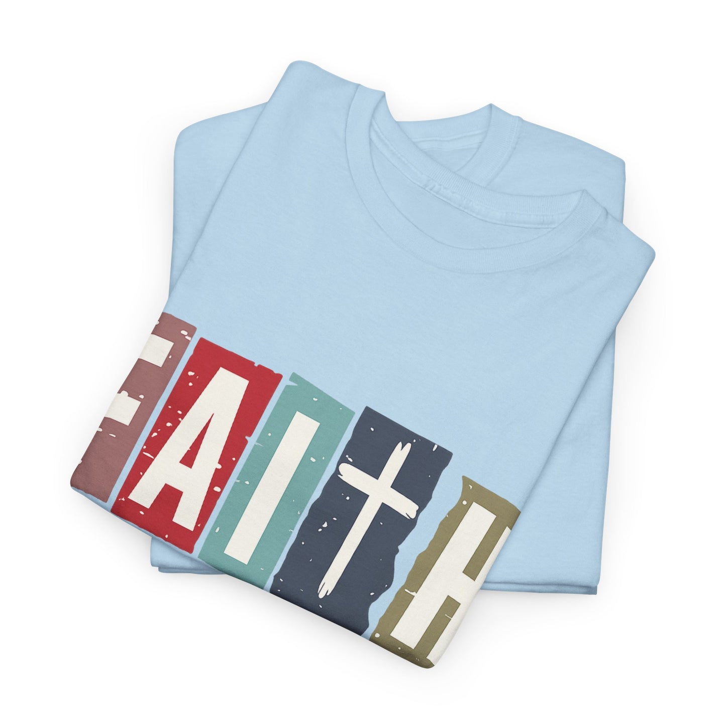 Funky Christian Tee - Colorful FAITH Design - Hebrews 11:1