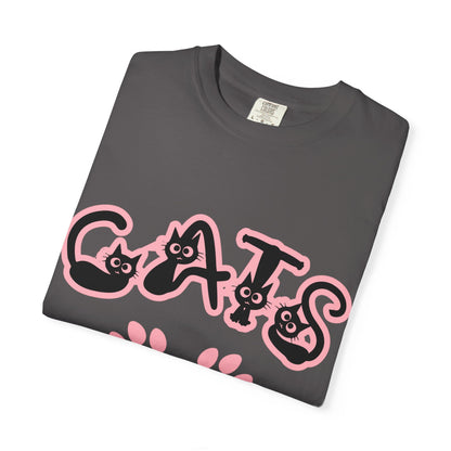 Cat Lover Unisex T-shirt with CATS Font Design