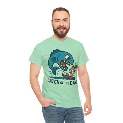 Fishing Cartoon Tee Shirt - Catch of the Day Unisex
