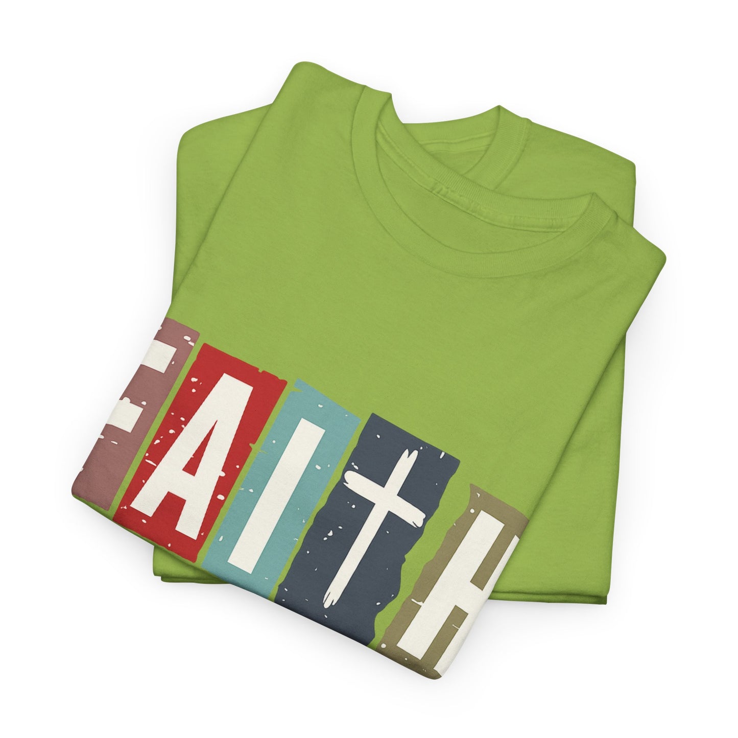 Funky Christian Tee - Colorful FAITH Design - Hebrews 11:1